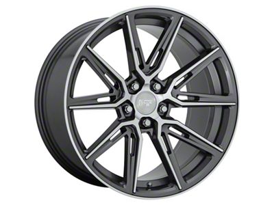 Niche Gemello Gloss Anthracite Machined Wheel; 20x9; 18mm Offset (06-10 RWD Charger)