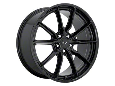 Niche Rainier Gloss Black Wheel; Rear Only; 22x10.5; 20mm Offset (06-10 RWD Charger)