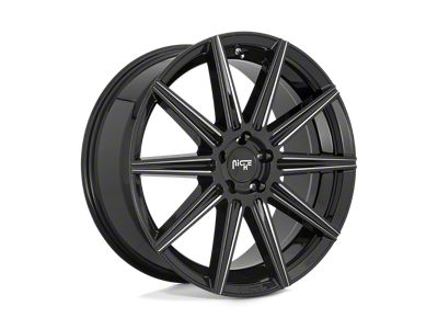 Niche Tifosi Gloss Black Milled Wheel; Rear Only; 20x10.5; 20mm Offset (06-10 RWD Charger)