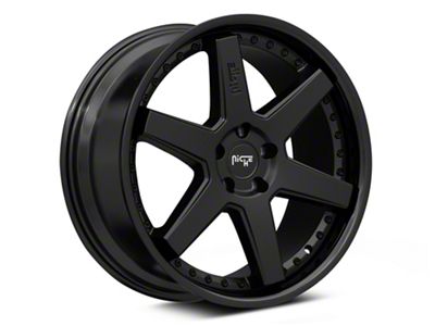 Niche Altair Gloss Black with Matte Black Lip Wheel; 18x9.5; 35mm Offset (10-15 Camaro LS, LT)