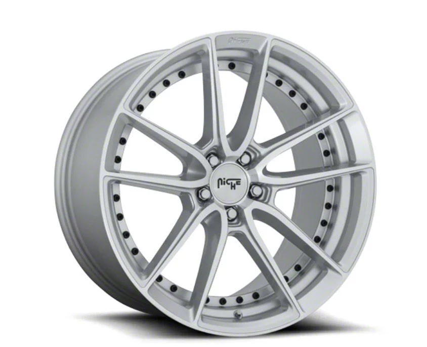 Niche Camaro DFS Gloss Silver Machined Wheel; Rear Only; 20x10.5; 35mm ...