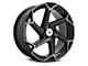 Niche Flash Gloss Black Brushed Wheel; Rear Only; 20x10.5 (10-15 Camaro, Excluding ZL1)