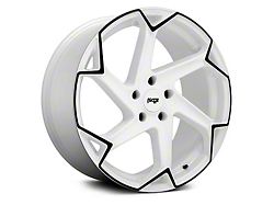 Niche Flash Gloss White with Black Wheel; Rear Only; 20x10.5 (10-15 Camaro, Excluding ZL1)