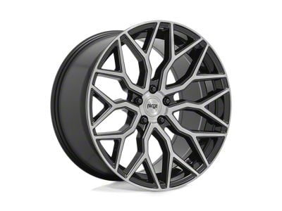 Niche Mazzanti Gloss Black Brushed Face Wheel; 19x9.5; 35mm Offset (10-15 Camaro, Excluding ZL1)