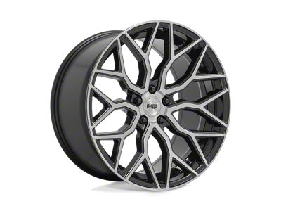 Niche Mazzanti Gloss Black Brushed Face Wheel; 22x10 (10-15 Camaro, Excluding ZL1)