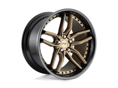 Niche Methos Matte Bronze with Black Bead Ring Wheel; 19x8.5; 35mm Offset (10-15 Camaro, Excluding ZL1)