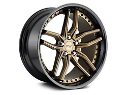 Niche Methos Matte Bronze with Black Bead Ring Wheel; Rear Only; 20x10 (10-15 Camaro, Excluding ZL1)
