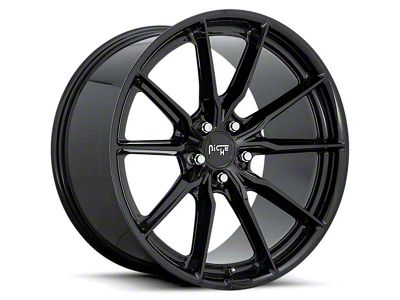 Niche Rainier Gloss Black Wheel; Rear Only; 20x10.5 (10-15 Camaro, Excluding ZL1)