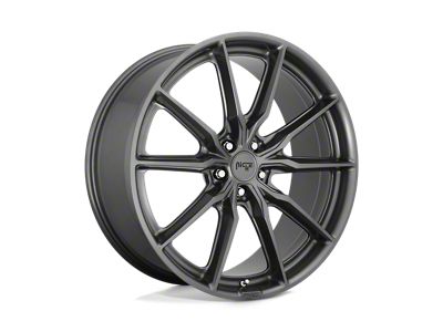 Niche Rainier Matte Anthracite Wheel; 22x9; 38mm Offset (10-15 Camaro, Excluding ZL1)