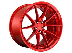 Niche Sector Candy Red Wheel; Rear Only; 20x10.5 (10-15 Camaro, Excluding ZL1)