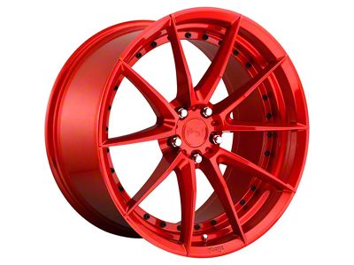 Niche Sector Candy Red Wheel; Rear Only; 20x10.5 (10-15 Camaro, Excluding ZL1)