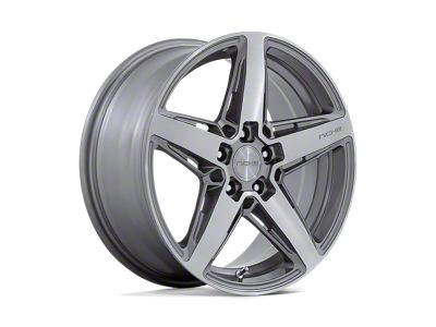 Niche Teramo Anthracite Brushed Face with Tint Clear Wheel; 18x8; 30mm Offset (10-15 Camaro, Excluding ZL1)