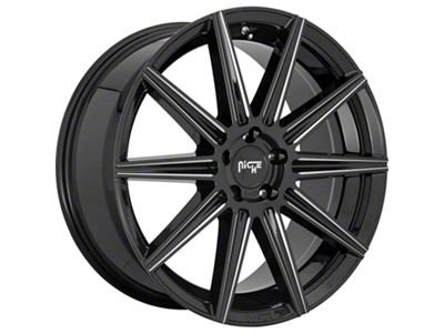 Niche Tifosi Gloss Black Milled Wheel; Rear Only; 20x10.5 (10-15 Camaro, Excluding ZL1)