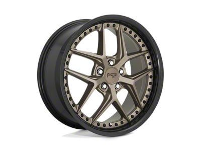 Niche Vice Matte Bronze with Black Bead Ring Wheel; 19x9.5; 35mm Offset (10-15 Camaro, Excluding ZL1)