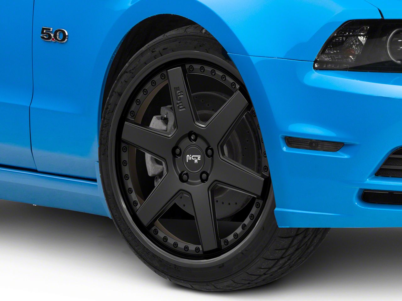 Niche Mustang Altair Gloss Black with Matte Black Lip Wheel; 20x9; 35mm ...