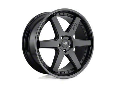 Niche Altair Gloss Black Matte Black Wheel; 19x8.5; 35mm Offset (16-24 Camaro, Excluding SS w/ 6-Piston Front Calipers & ZL1)