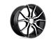 Niche Ascari Gloss Black Brushed Wheel; 19x9.5 (16-24 Camaro, Excluding SS w/ 6-Piston Front Calipers & ZL1)