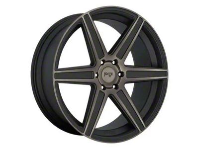 Niche Carina Matte Machined Double Dark Tint Wheel; Rear Only; 20x10.5 (16-24 Camaro, Excluding ZL1)
