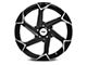 Niche Flash Gloss Black Brushed Wheel; Rear Only; 20x10.5 (16-24 Camaro, Excluding ZL1)