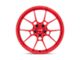 Niche Kanan Brushed Candy Red Wheel; Rear Only; 20x11 (16-24 Camaro, Excluding ZL1)