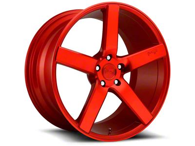 Niche Milan Candy Red Wheel; Rear Only; 20x10.5 (16-24 Camaro, Excluding ZL1)