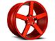Niche Milan Candy Red Wheel; Rear Only; 20x10.5 (16-24 Camaro, Excluding ZL1)