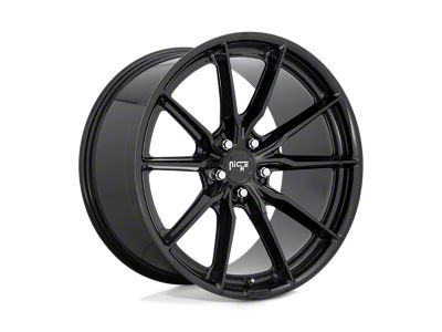 Niche Rainier Gloss Black Wheel; Rear Only; 22x10.5 (16-24 Camaro, Excluding SS w/ 6-Piston Front Calipers & ZL1)