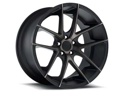 Niche Targa Matte Black Double Dark Tint Wheel; Rear Only; 20x10 (16-24 Camaro, Excluding ZL1)