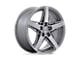 Niche Teramo Anthracite Brushed Face with Tint Clear Wheel; 18x8; 30mm Offset (16-24 Camaro, Excluding SS w/ 6-Piston Front Calipers & ZL1)