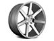 Niche Verona Gloss Silver Machined Wheel; Rear Only; 20x10 (16-24 Camaro, Excluding ZL1)