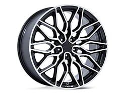 Niche Calabria 5 Gloss Black Machined Wheel; Rear Only; 22x10.5 (11-23 RWD Charger, Excluding Widebody)