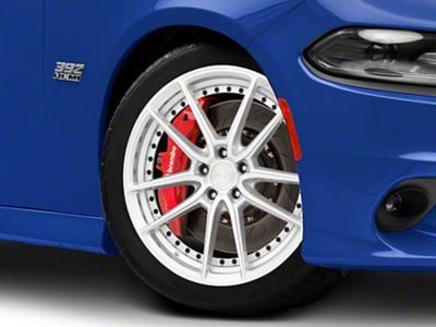 Niche DFS Gloss Silver Machined Wheel; 22x9 (11-23 RWD Charger, Excluding Widebody)