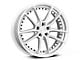 Niche DFS Gloss Silver Machined Wheel; Rear Only; 22x10.5 (11-23 RWD Charger, Excluding Widebody)