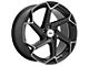 Niche Flash Gloss Black Brushed Wheel; 20x9 (11-23 RWD Charger)