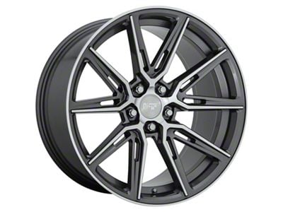 Niche Gemello Gloss Anthracite Machined Wheel; Rear Only; 20x10.5 (11-23 RWD Charger)