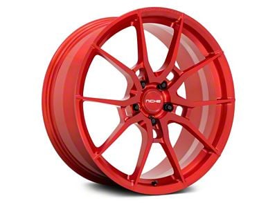 Niche Kanan Brushed Candy Red Wheel; Rear Only; 20x10 (11-23 RWD Charger, Excluding Widebody)