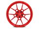 Niche Kanan Brushed Candy Red Wheel; Rear Only; 20x10 (11-23 RWD Charger, Excluding Widebody)