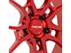 Niche Kanan Brushed Candy Red Wheel; Rear Only; 20x10 (11-23 RWD Charger, Excluding Widebody)