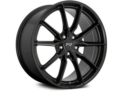 Niche Rainier Matte Black Wheel; Rear Only; 22x10.5 (11-23 RWD Charger, Excluding Widebody)