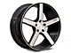 Niche Milan Gloss Black Brushed Wheel; 20x8.5 (15-23 Mustang GT, EcoBoost, V6)