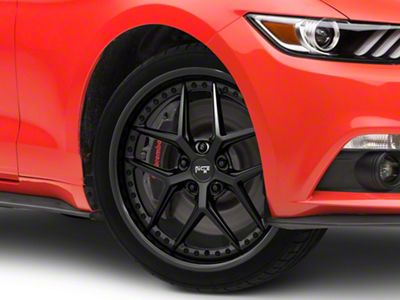 Niche Vice Gloss Black with Matte Black Lip Wheel; 20x9 (15-23 Mustang GT, EcoBoost, V6)