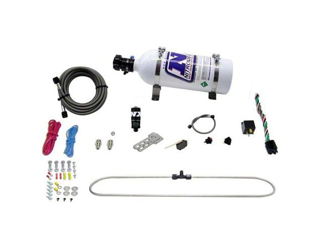 Nitrous Express N-Tercooler Spray Ring Nitrous System; Remote Mount Solenoid; 5 lb. Bottle (Universal; Some Adaptation May Be Required)