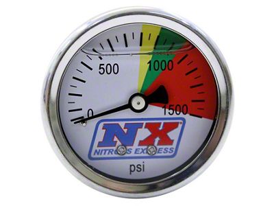Nitrous Express Nitrous Pressure Gauge; 0-1500 PSI (Universal; Some Adaptation May Be Required)
