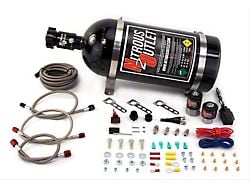 Nitrous Outlet Single Nozzle System; 10 lb. Bottle (06-23 5.7L HEMI, 6.1L HEMI Charger)