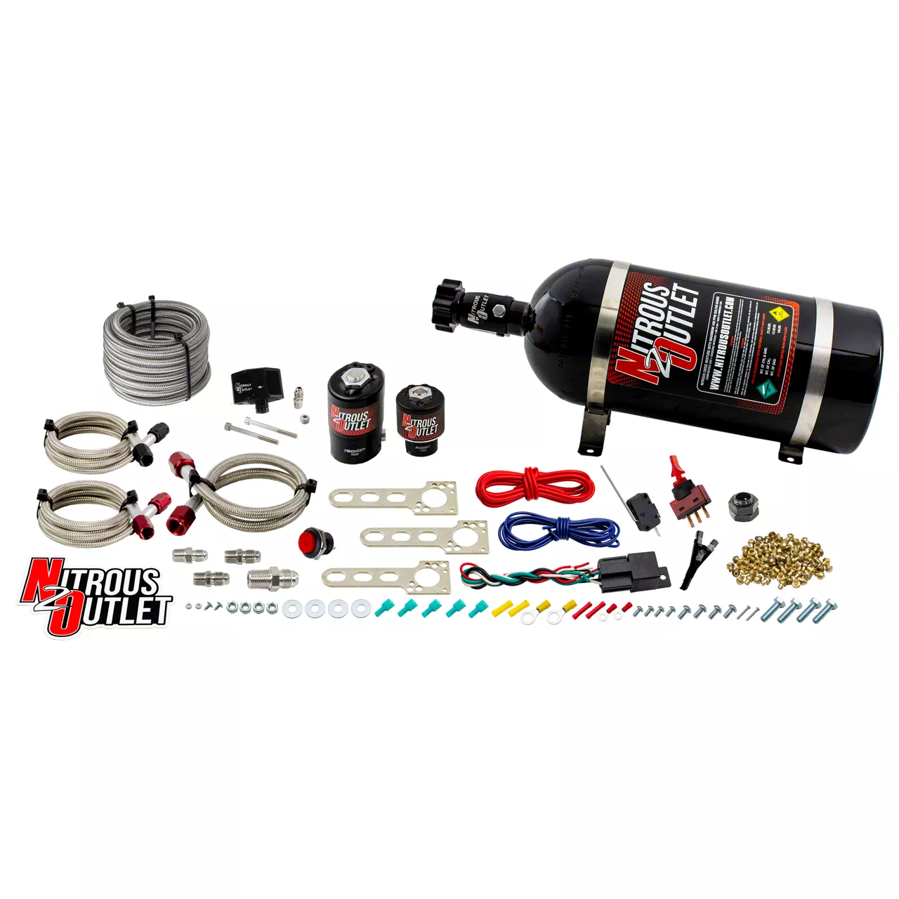 Nitrous Outlet Mustang EFI Single Nozzle System; 10 lb. Bottle 00-10015 ...