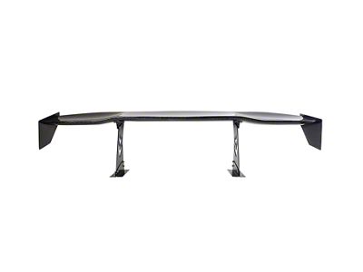 NRG Innovations 69-Inch Large Side Plate Rear Spoiler; Diamond Weave Carbon Fiber (Universal; Some Adaptation May Be Required)