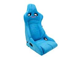 NRG Innovations Prisma Lab Reclinable Bucket Seats; Medium; Blue Suede (Universal; Some Adaptation May Be Required)