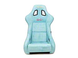 NRG Innovations Prisma Ultra Bucket Seat; Large; Grey Pearlized and Teal Microfiber (Universal; Some Adaptation May Be Required)