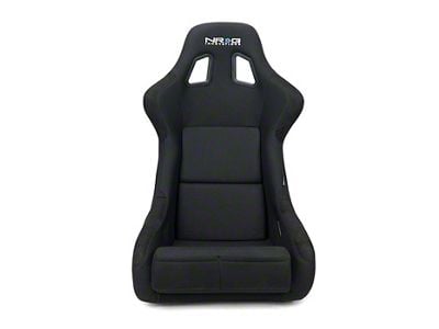 NRG Innovations Carbon Fiber Bucket Seat; Large; Green (Universal; Some Adaptation May Be Required)