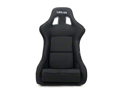 NRG Innovations Carbon Fiber Bucket Seat; Large; Silver (Universal; Some Adaptation May Be Required)